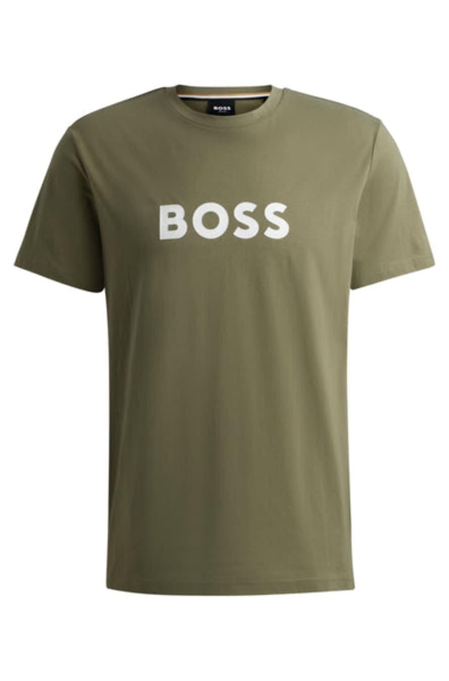 Hugo Boss Cotton-Jersey Regular Fit T-Shirt In Beige/Khaki 50503276 250