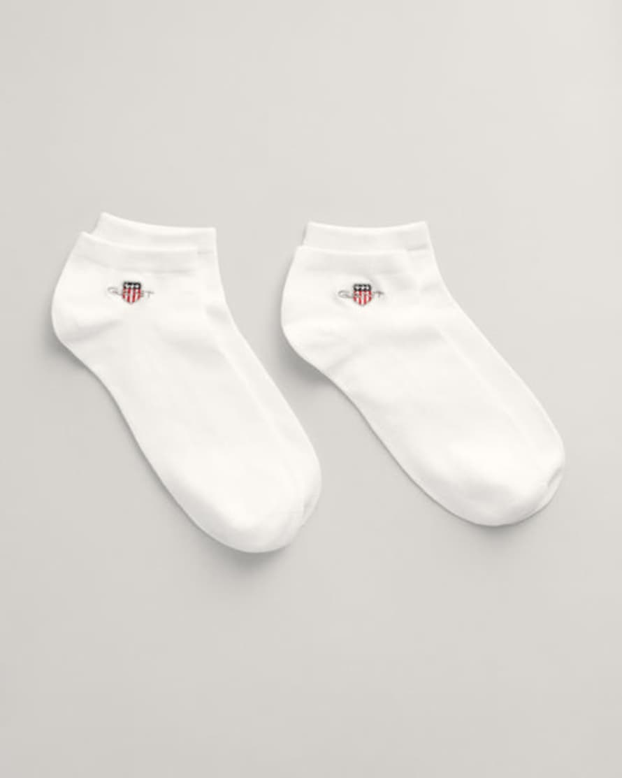 Gant 2-Pack Shield Ankle Socks In White 9960292 110