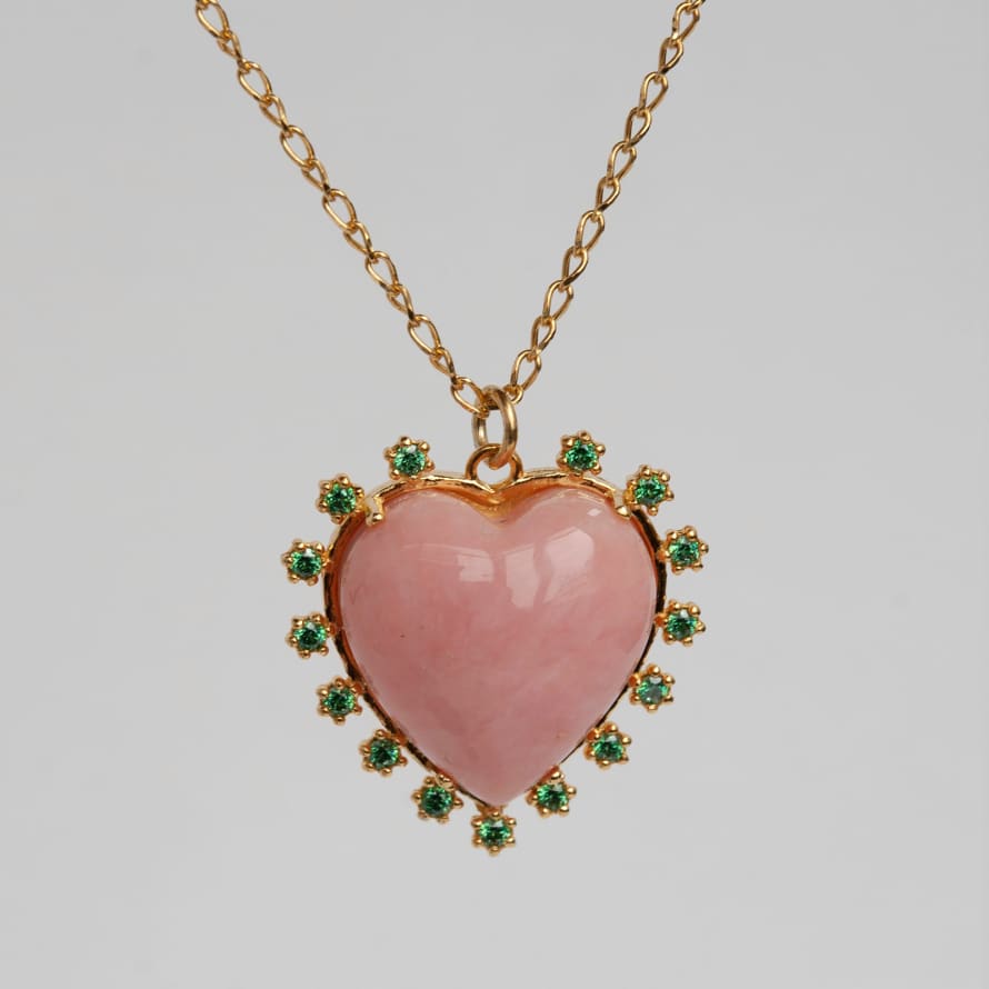 Curious & Curious Pink Heart Necklace