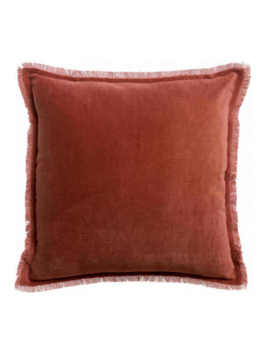 Viva Raise Fara Siena Fringed Velvet Cushion - 45x45cm