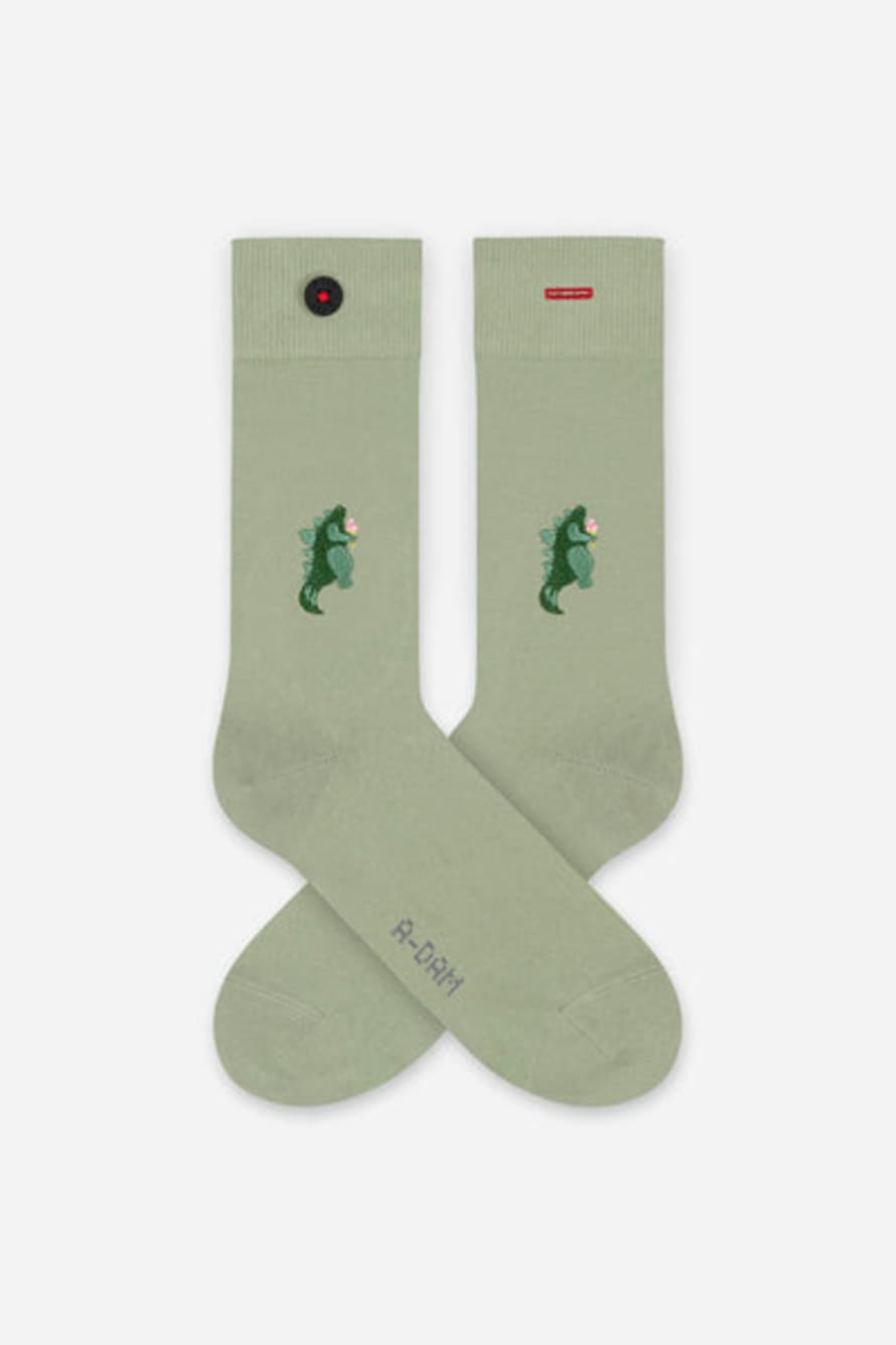 A-dam Green Zilla Socks