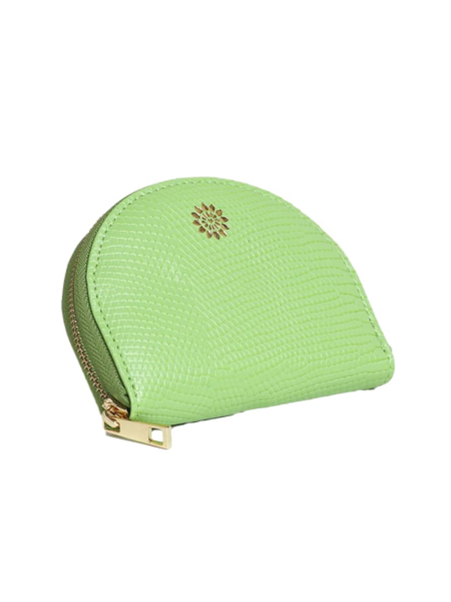 POM Textured Faux Leather Purse Apple Green