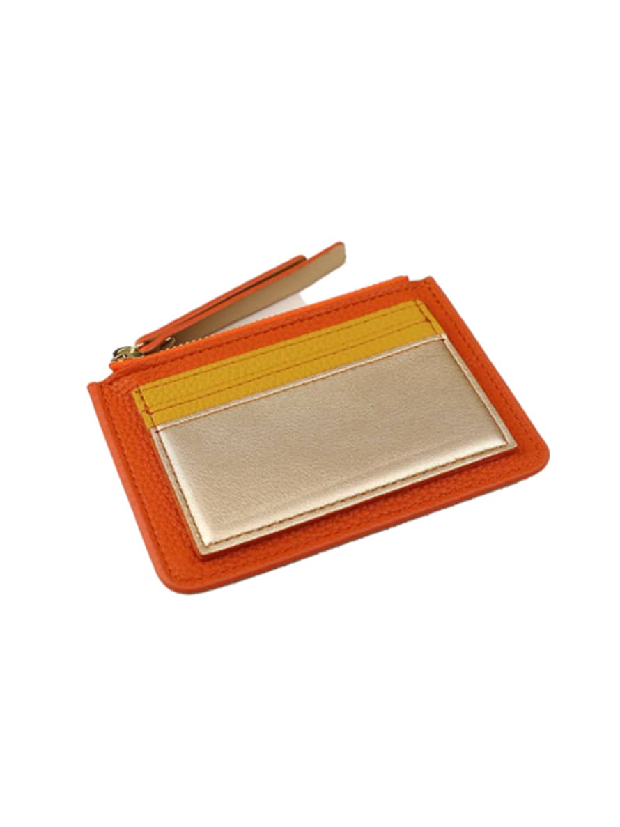 POM Orange/Metallic Cardholder