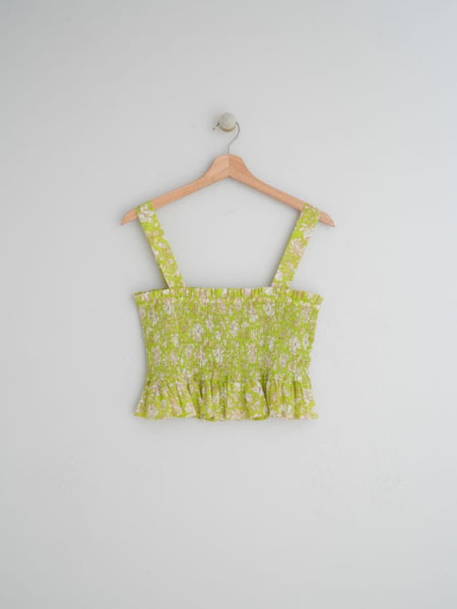 Indi & Cold Indi & Cold Liberty Crop Top In Fluorescent Lime