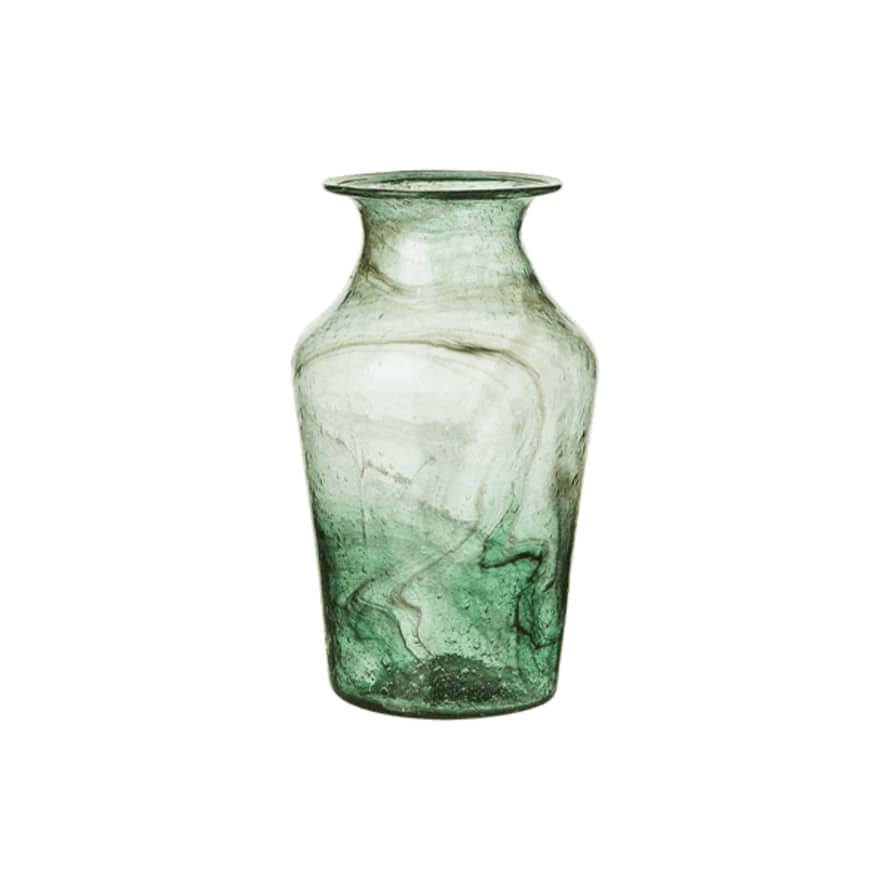 Affari Green Glass Shaped Vase