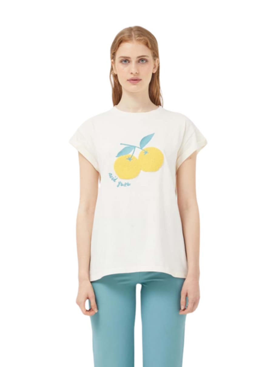 Compania Fantastica T-shirt With Lemons In White From