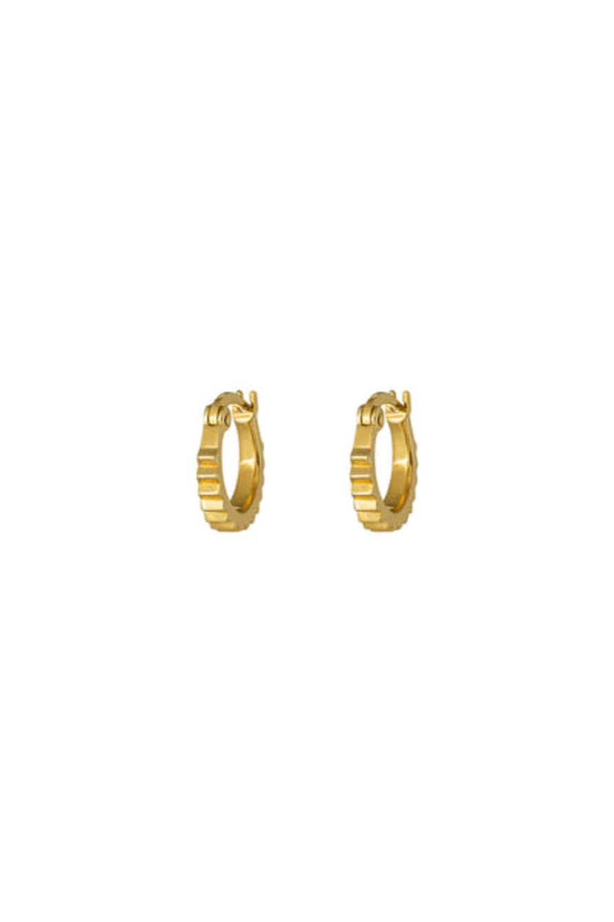 One & Eight Gold Wren Hinged Hoops