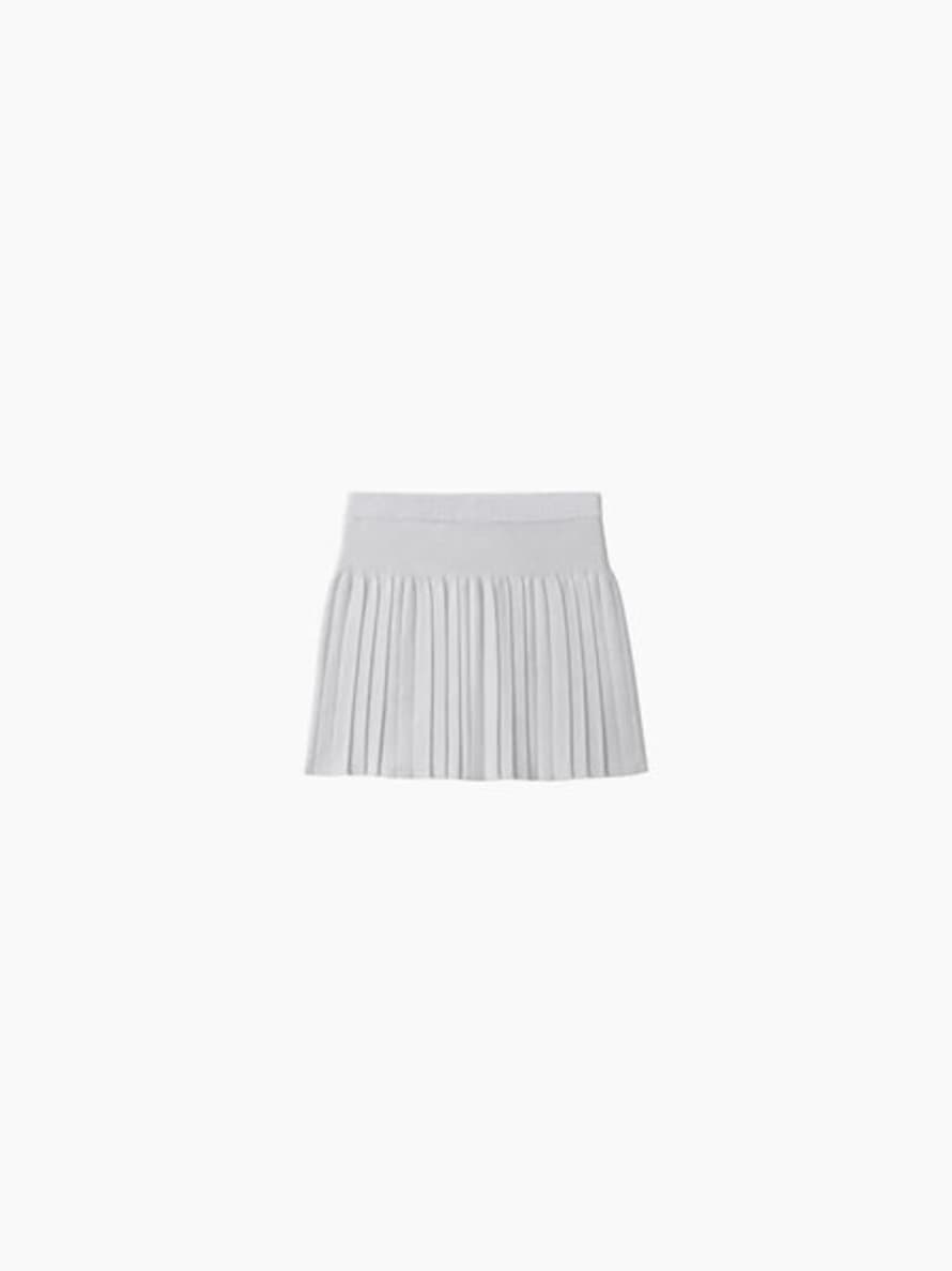 Cordera Cotton Pleated Skirt White