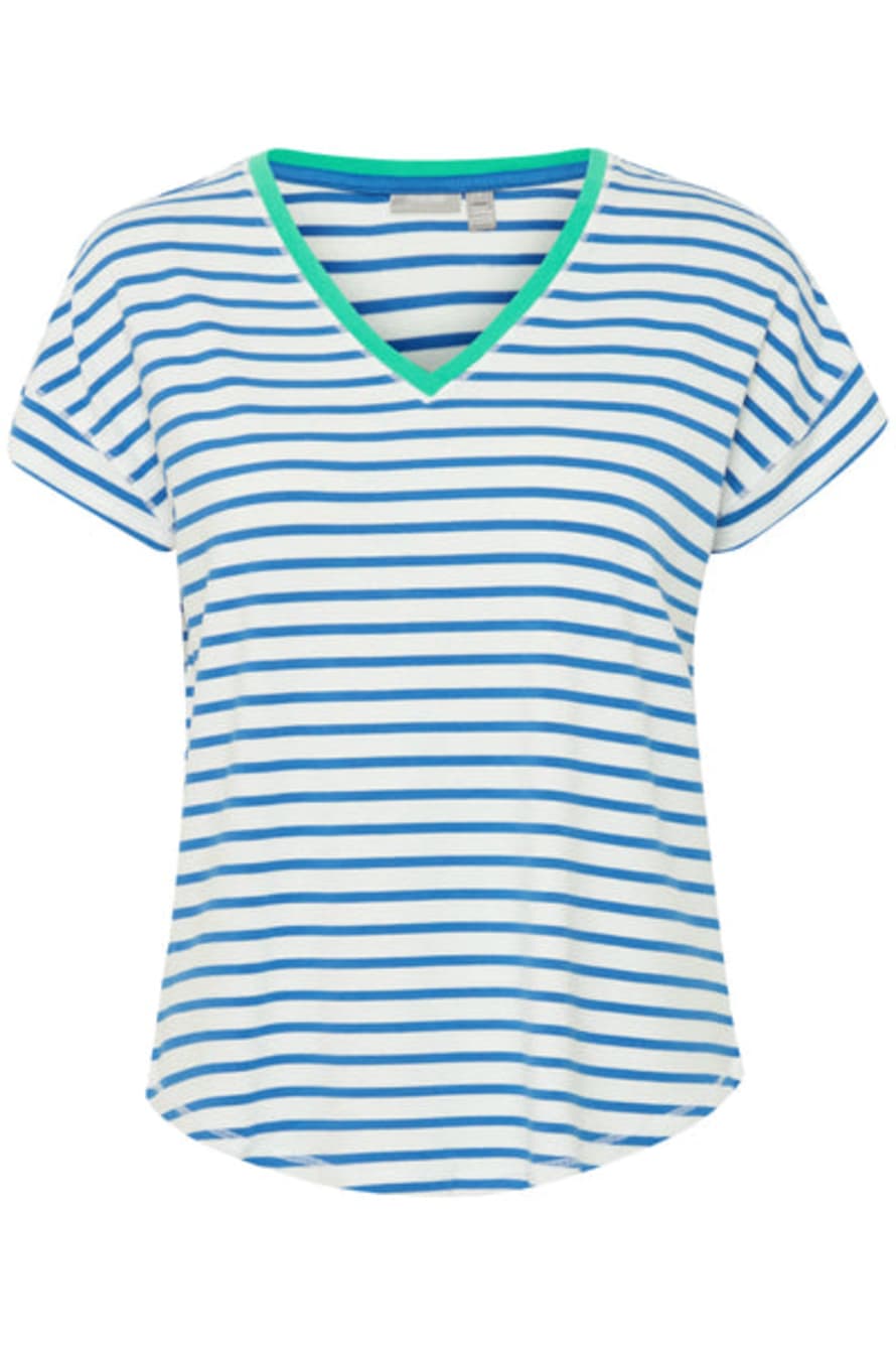 Fransa Feporsi T-Shirt In Beaucoup Blue Mix