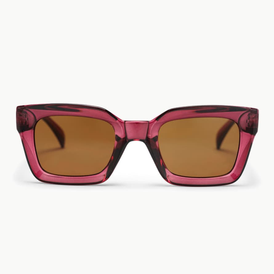 CHPO Anna Sunglasses In Burgundy 100% Recycled Plastic