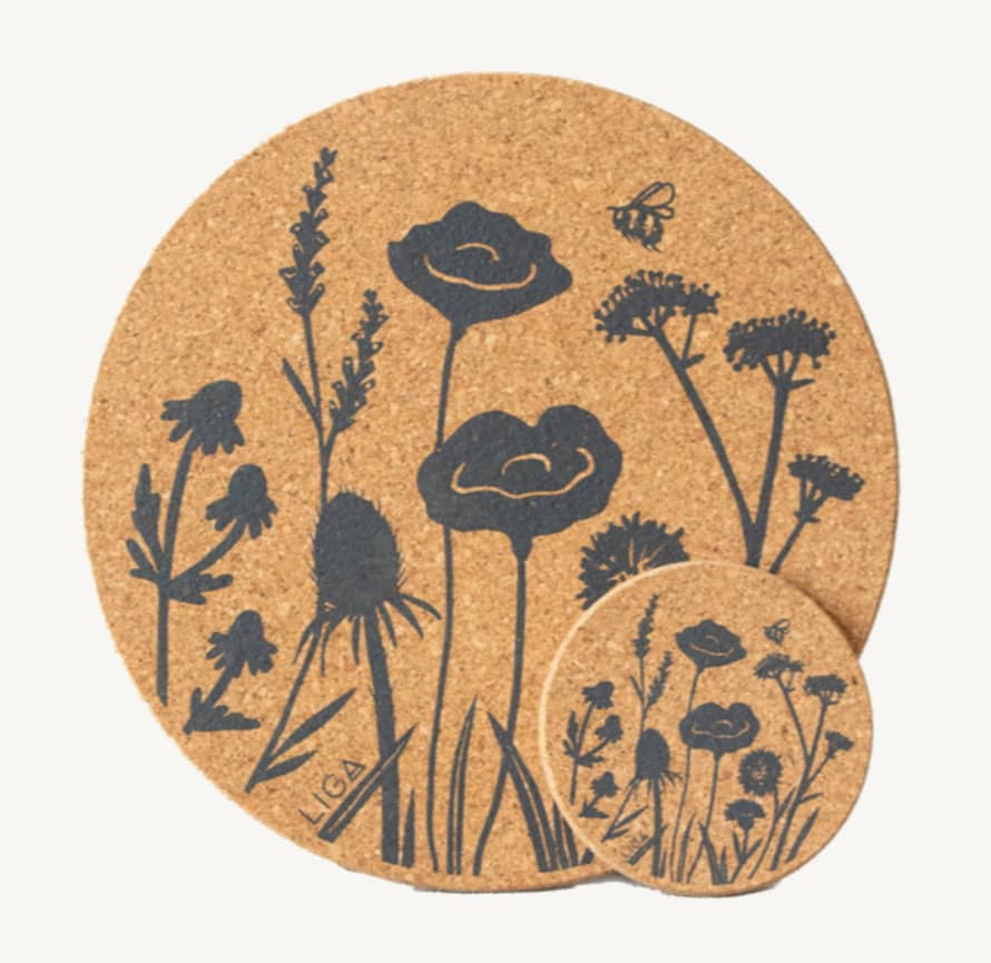 LIGA Cork Placemats | Wildflower