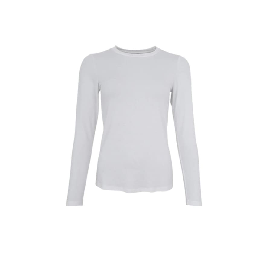 Black Colour Karla Long Sleeve T-shirt - White