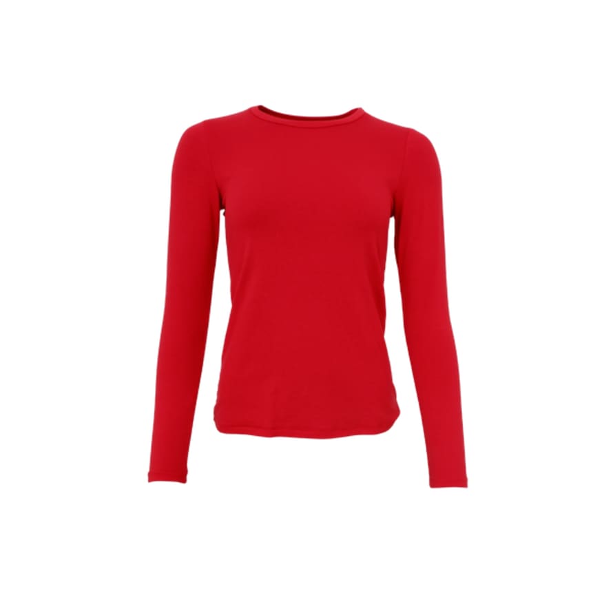 Black Colour Karla Long Sleeve T-shirt - Red
