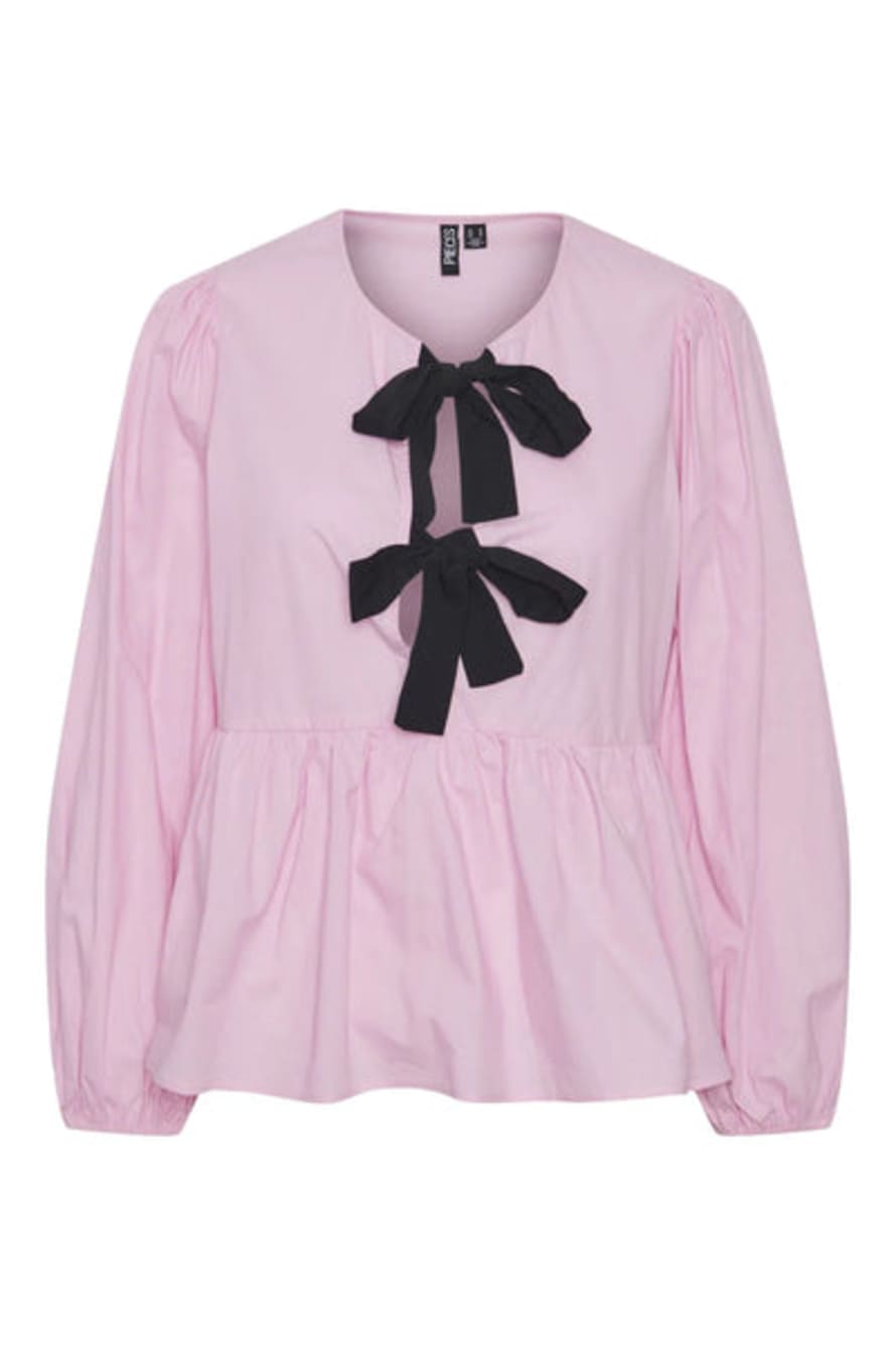 Indi+Will Bow Long Sleeve Top - Pink