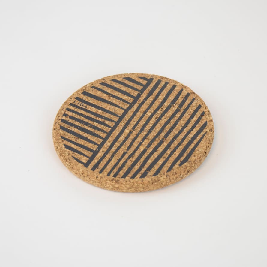 LIGA Single / Grey Cork Coasters | Plough