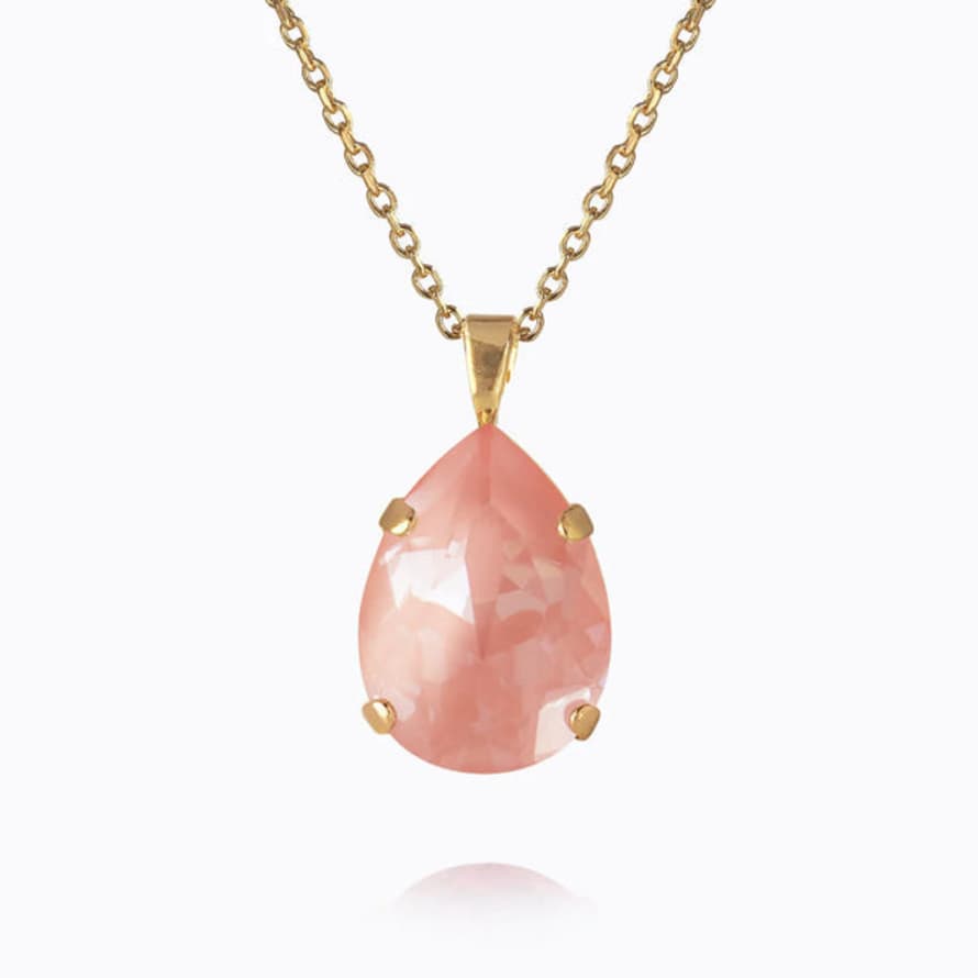 Caroline Svedbom Mini Drop Necklace Gold Flamingo Ignite