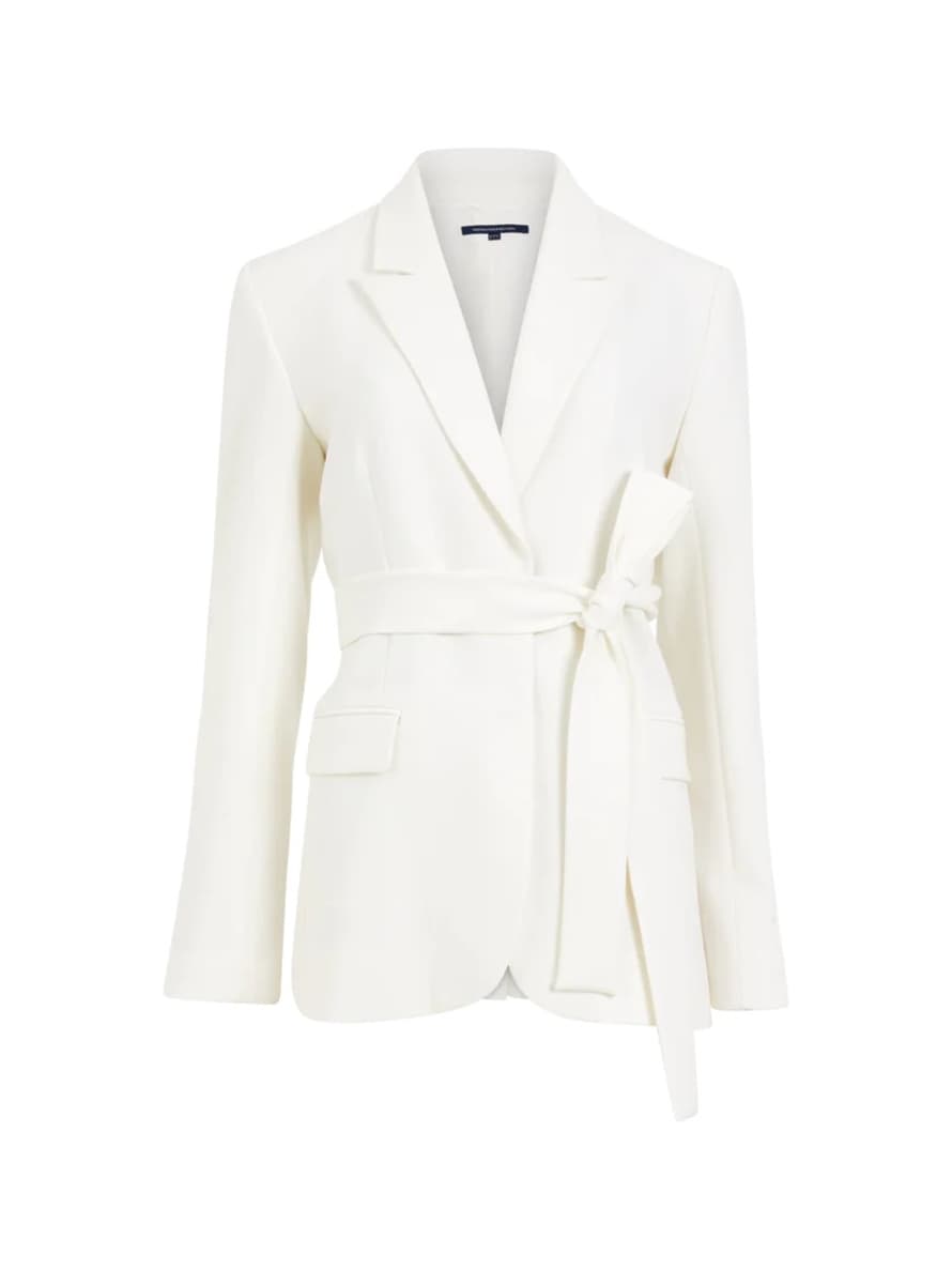 French Connection Whisper Belted Blazer | Summer White