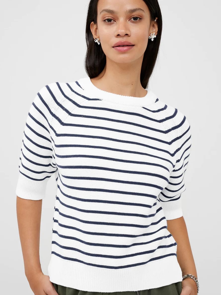 French Connection Lily Mozart Stripe Short | Summer White/utility