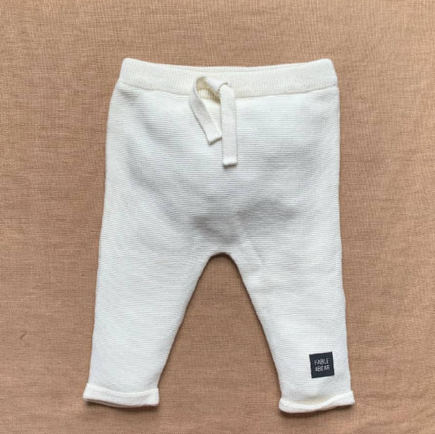 Fable & Bear : Fable Knit Joggers - White