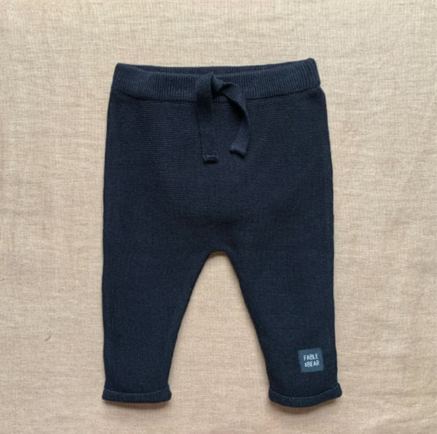 Fable & Bear : Fable Knitted Kids Joggers - Black