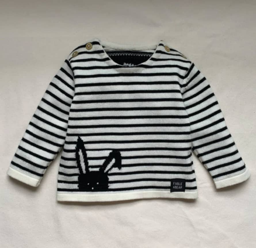 Fable & Bear : Hop To It - Knitted Kids Striped Jumper