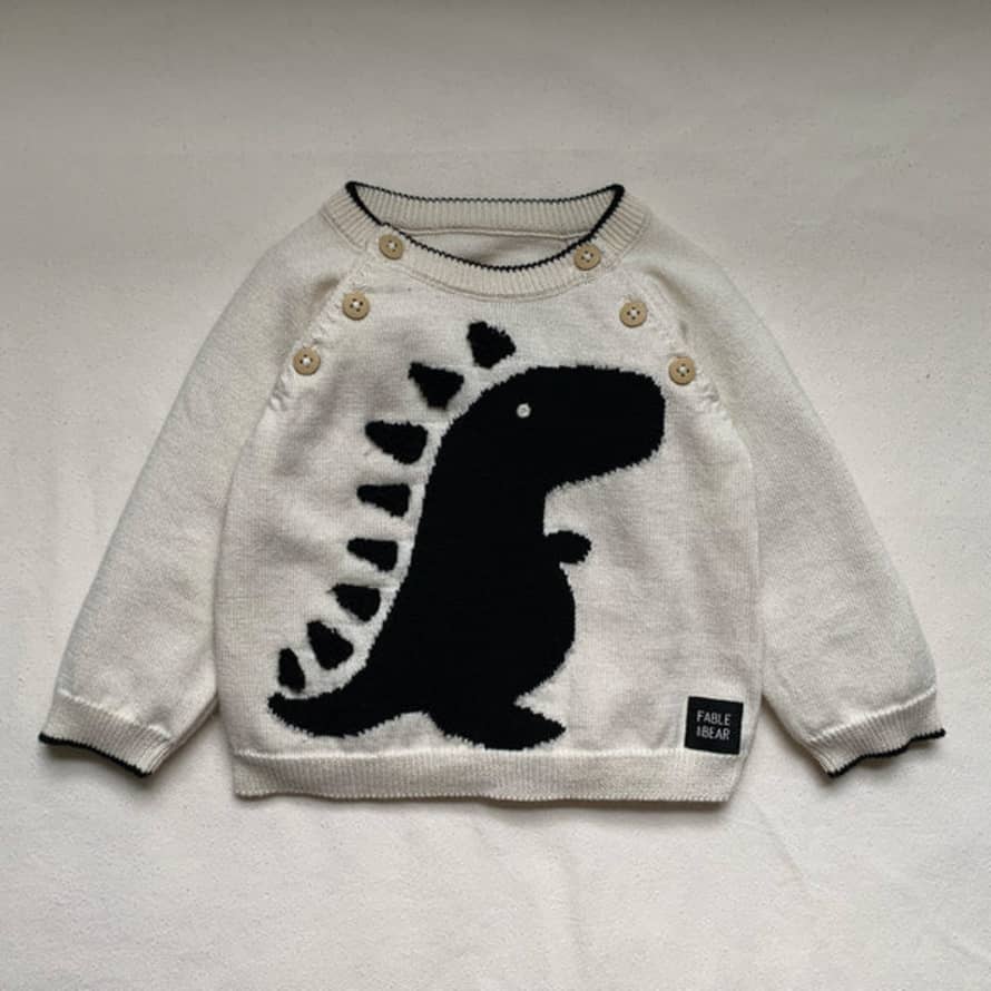 Fable & Bear : Dinosaur - Knitted Kids Jumper