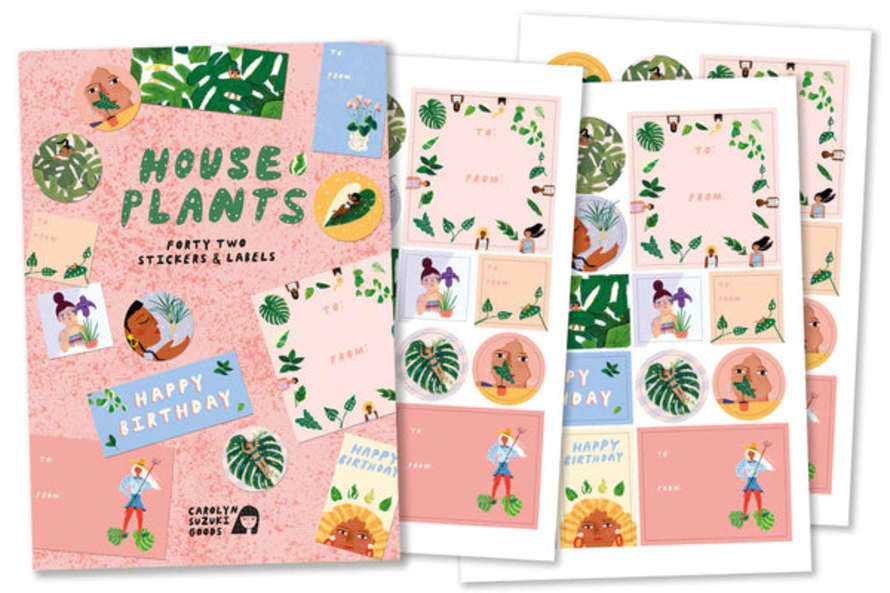 1973 House Plants Stickers & Labels