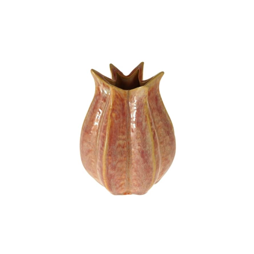 Werner Voss Small Carambola Star Fruit Pink Vase