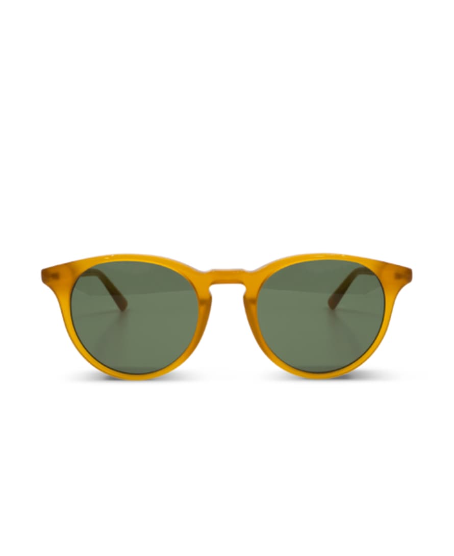 MESSYWEEKEND Sunglasses New Depp In Amber W. Green Lenses