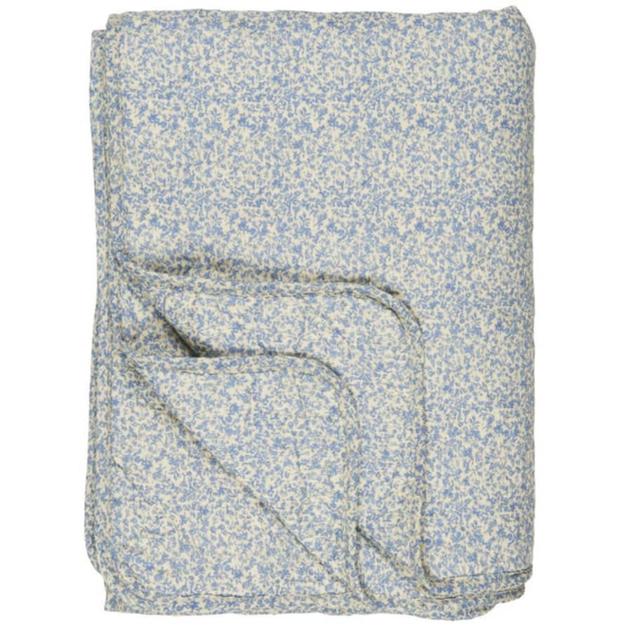 Ib Laursen Blue Floral Cotton Quilt