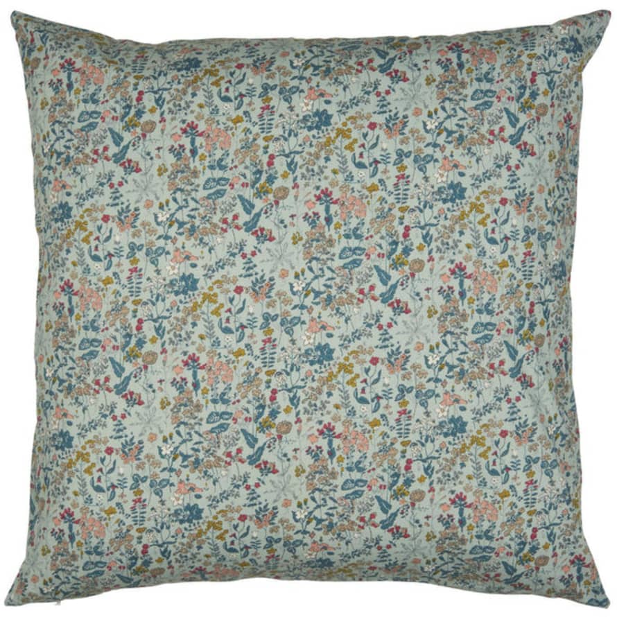 Ib Laursen Blue Ditsy Floral Cotton Cushion