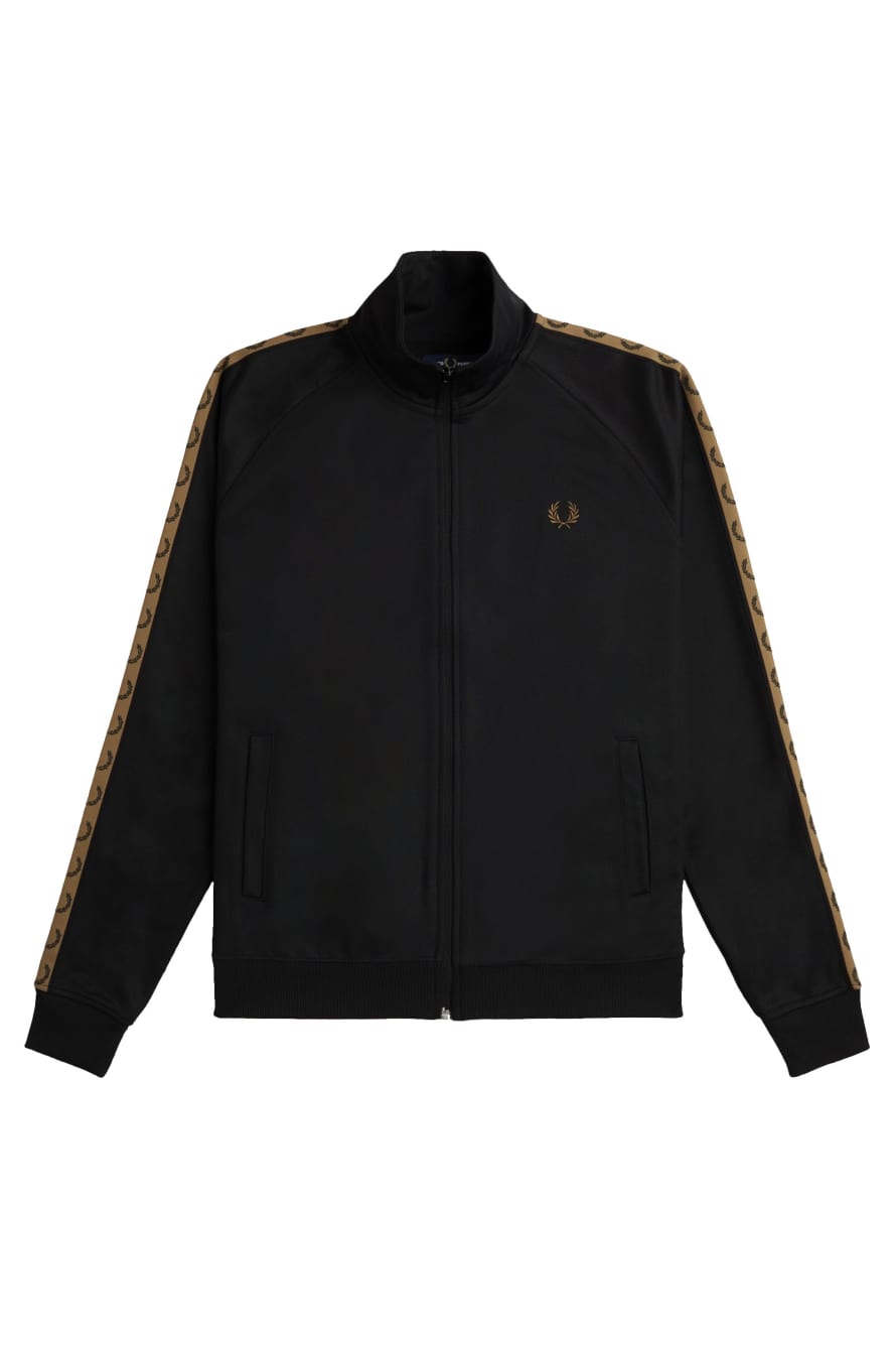 Fred Perry Contrast Tape Track Black / Warm Stone