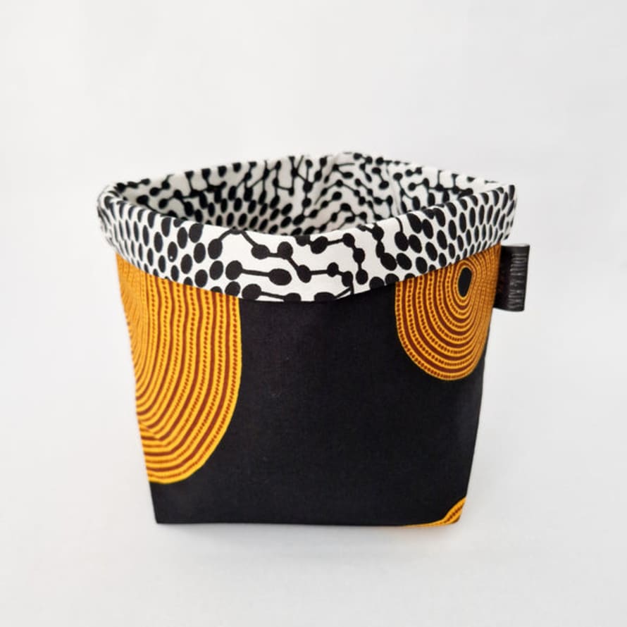 Lolly  &  Kiks Small Basket - Black And Gold
