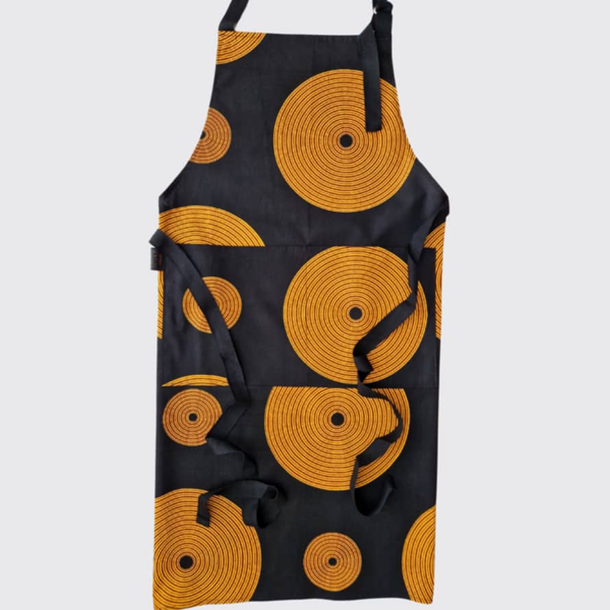Lolly  &  Kiks Apron - Black And Gold