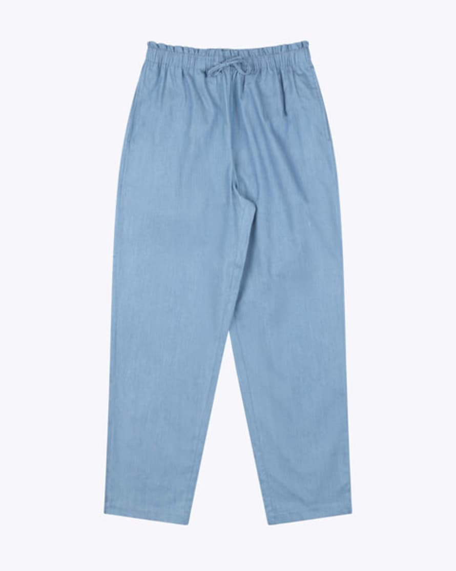 WEMOTO Lou Chambray Blue Paper Bag Easy Trousers