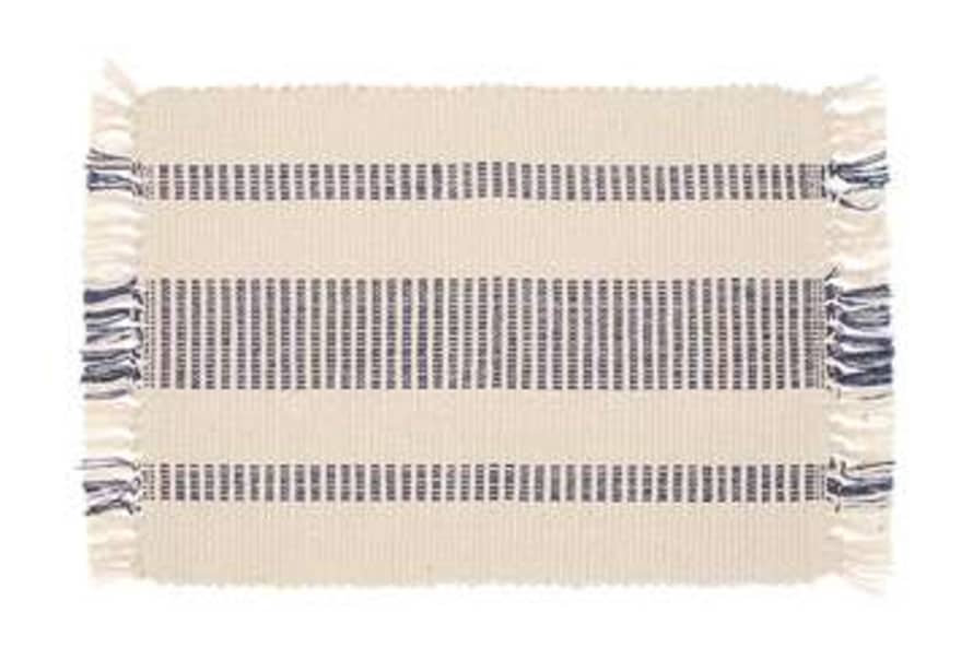 Waltons of Yorkshire Recycled Cotton Blue Stripe Placemat