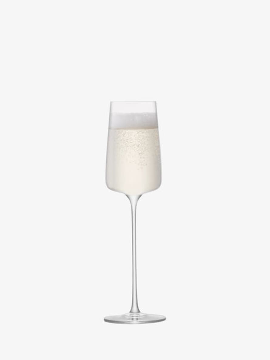 LSA International Lsa Metropolitan Champagne Flute 230ml Set Of 4 - Clear