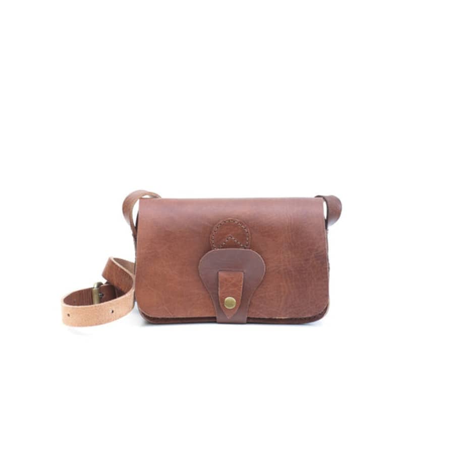 Atelier Marrakech Noah Leather Wallet Crossbody Light Brown