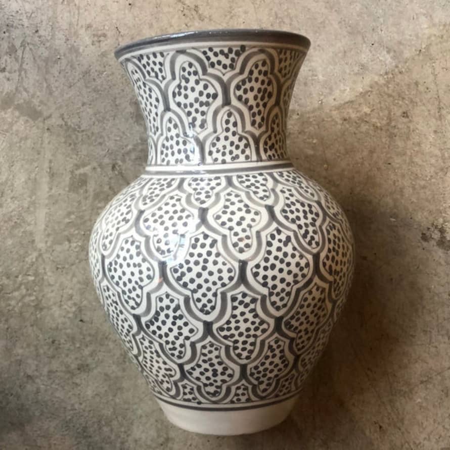 Artisan Stories Safa Ceramic Vase Grey