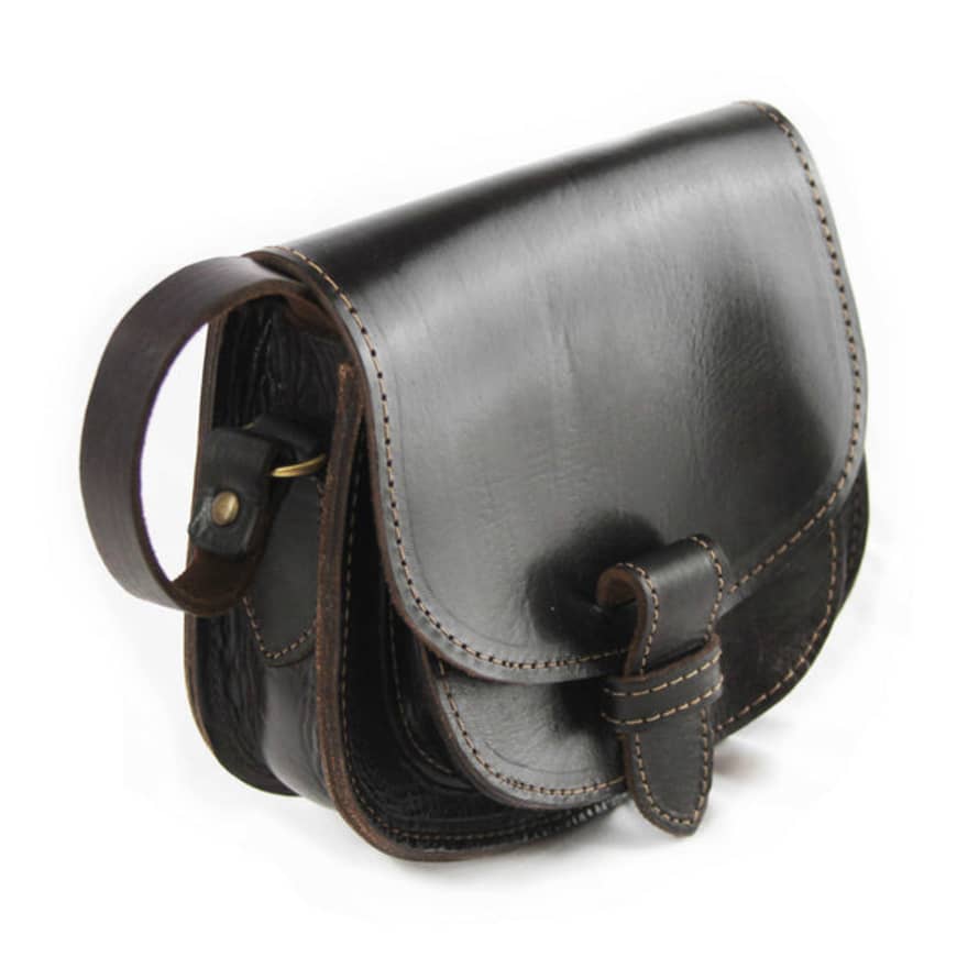 Atelier Marrakech Dark Brown Maya Leather Saddle Bag