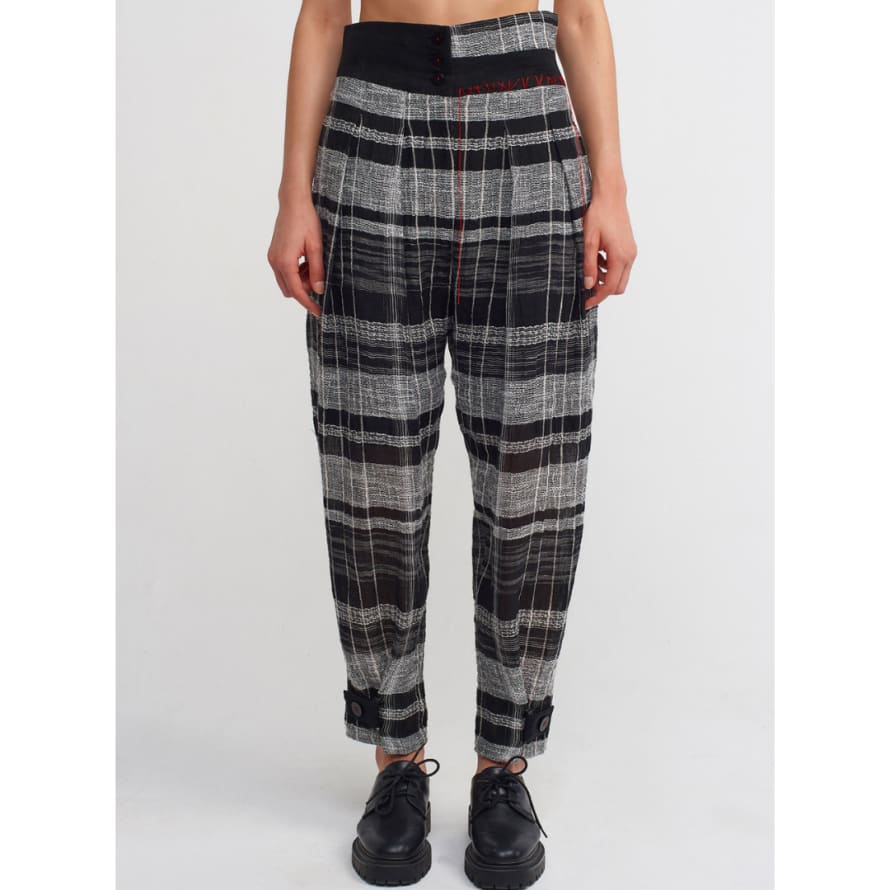 New Arrivals Nu Black and white Check Trouser