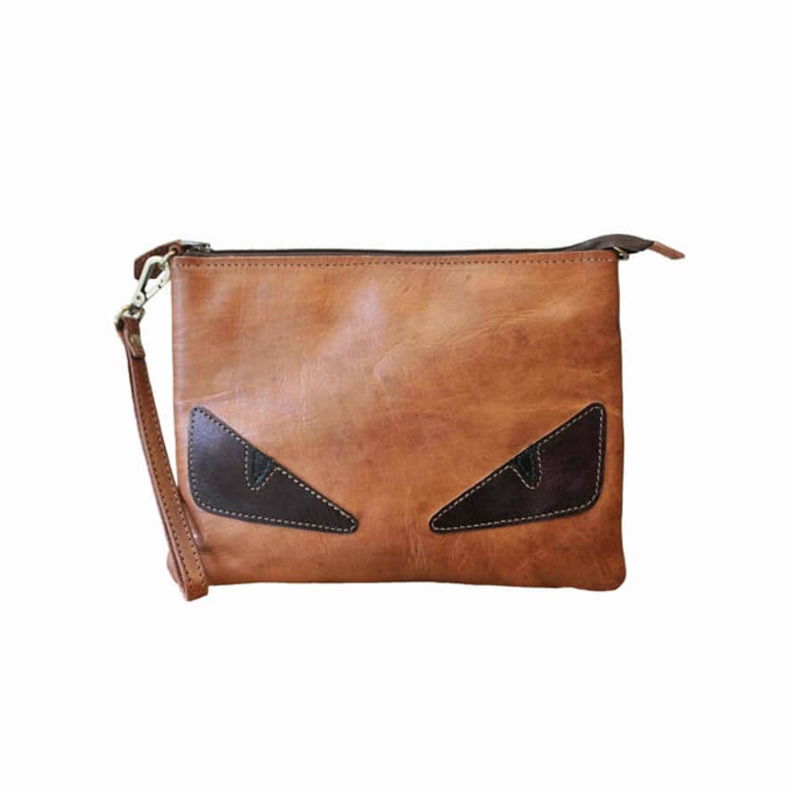 Atelier Marrakech Small Peekaboo Leather Pouch Bag