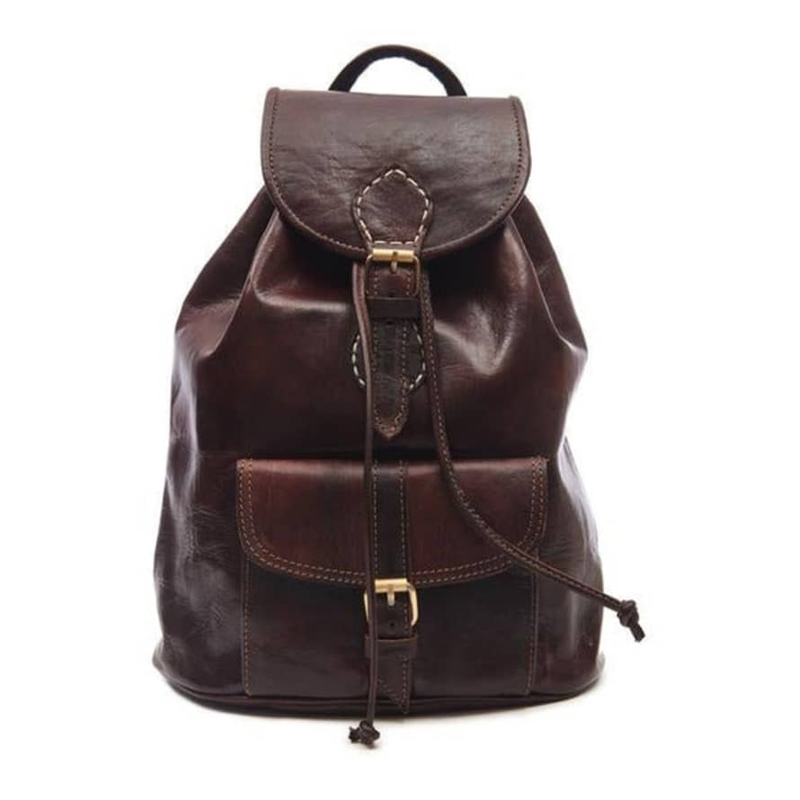 Atelier Marrakech Sac A Dos Leather Backpack Dark Brown