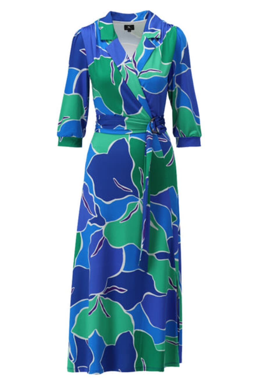 K Blue And Green Print Dress