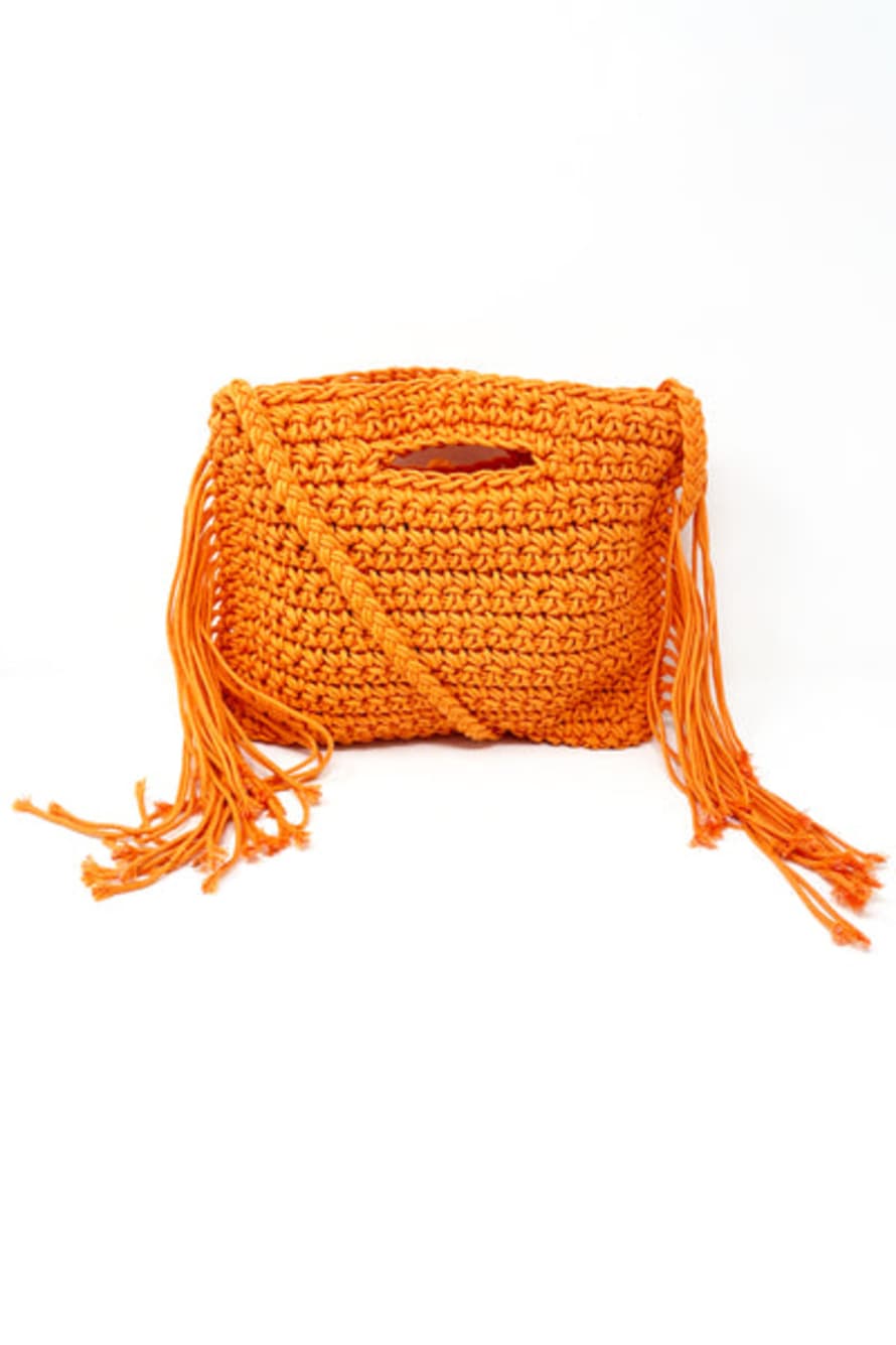Moda Express Crochet & Fringe Crossbody Bag