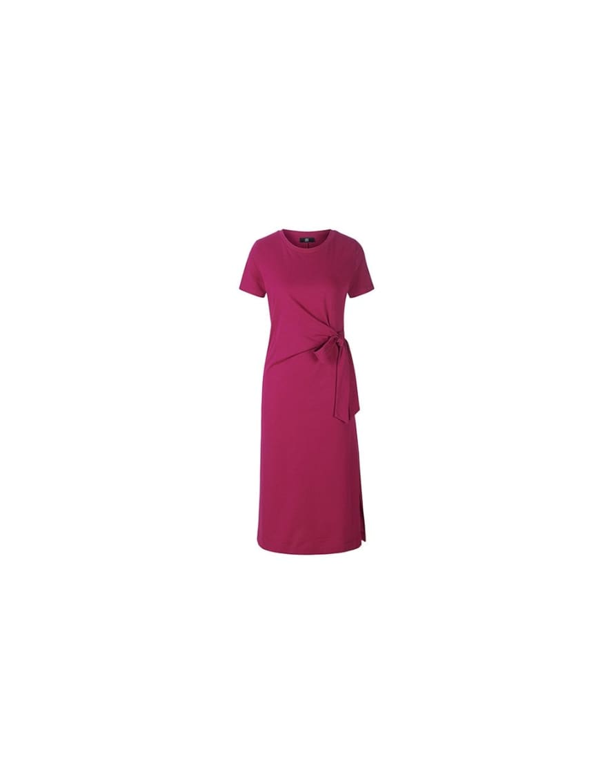 Riani Riani Side Tie Detail Short Sleeve Dress Col: 326 Cerise, Size: 14