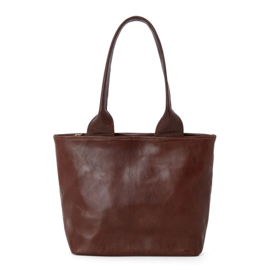 Atelier Marrakech Small Leather Tote Bag Dark Brown