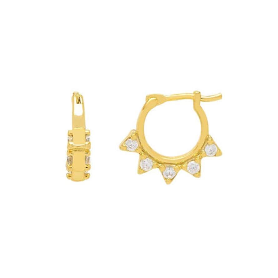 Estella Bartlett  Sun & Stone Hoop Earrings - Gold Plated