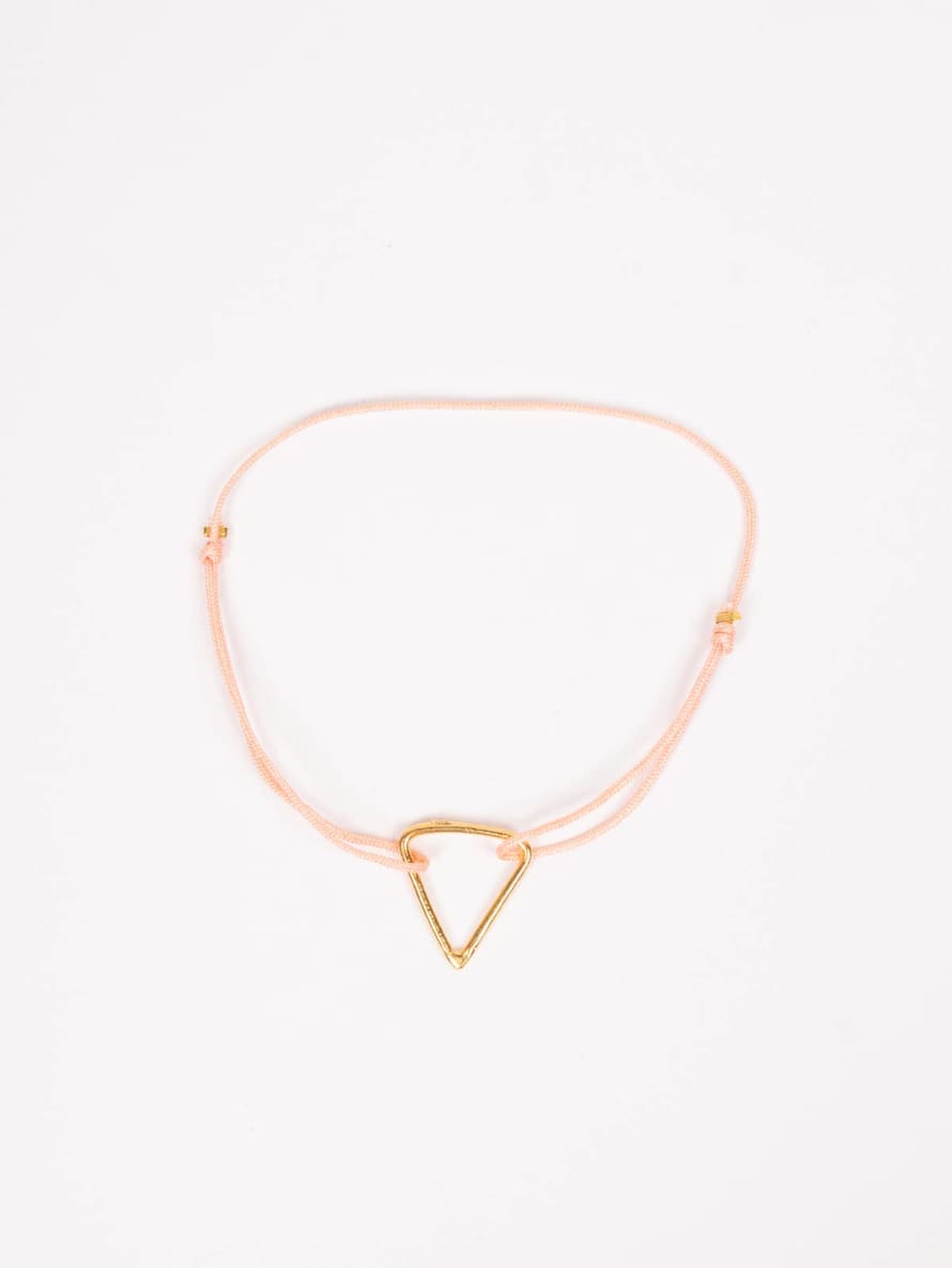 Bohemia Gold Pyramid Bracelets - Soft Pink