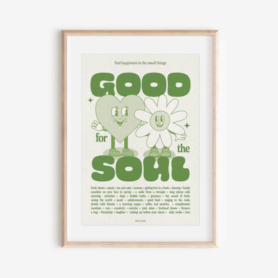 PROPER GOOD Copy Of Good For The Soul Print - Green - A4